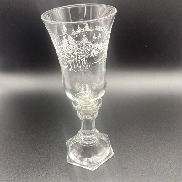 Vintage Home Interiors Candle Holder With Votive Cup Etched Christmas - Picture 2 of 4